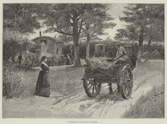 Lager der reisenden Schausteller